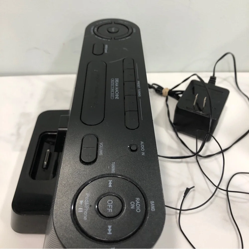 Sony Gray Portable Docking Speaker with Clock Radio